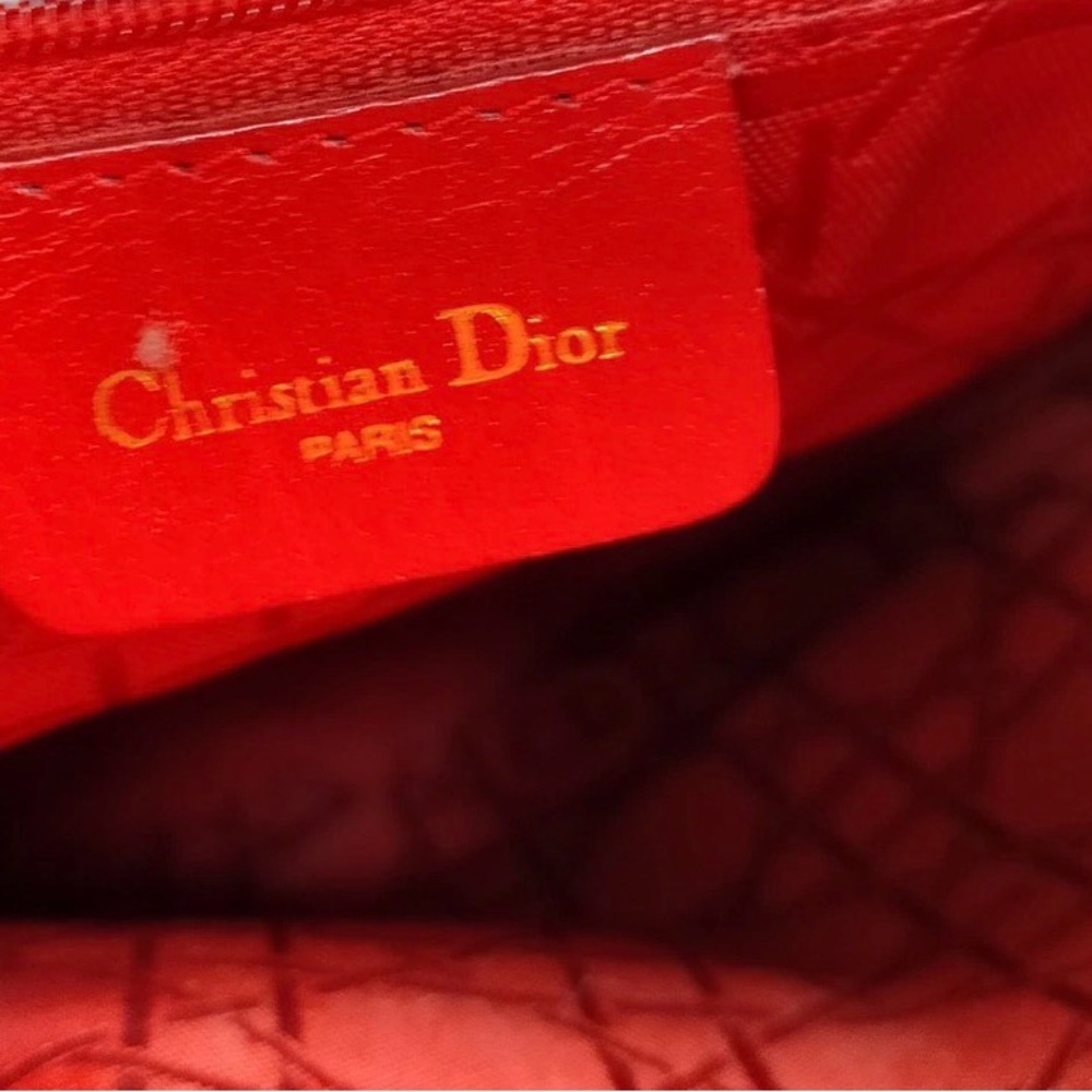 Christian Dior Lady Dior Medium Black Cannage Nylon Gold Hardware - Picture 8 of 9